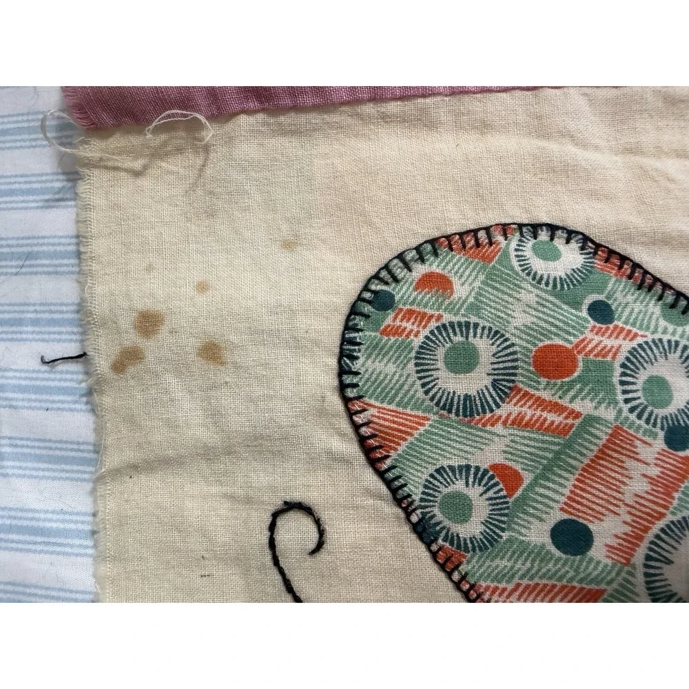 Vintage Atq Handmade Quilt Butterfly Feedsack Quilt Topper Homemade 76